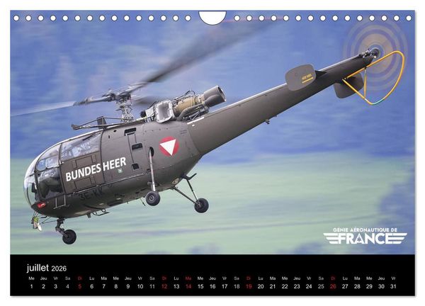 Produktbild: G&eacute;nie a&eacute;ronautique de France (Calendrier mural 2026 DIN A4 vertical), CALVENDO calendrier mensuel