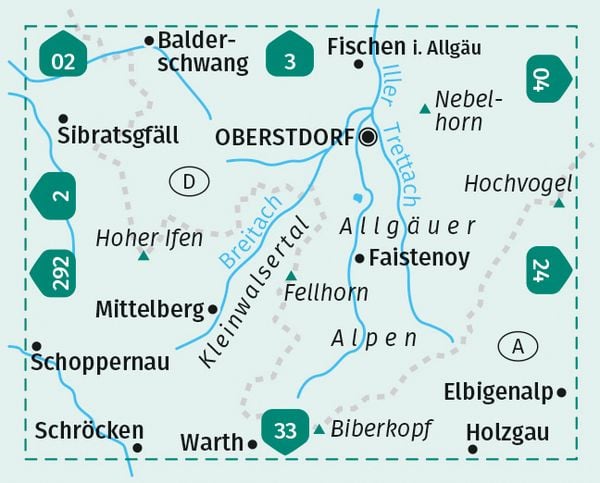Produktbild: KOMPASS Wanderkarte Oberstdorf, Kleinwalsertal