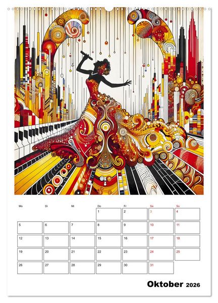 Produktbild: Taktvoll &ndash; Rhythmische Eleganz (Wandkalender 2026 DIN A2 hoch), CALVENDO Monatskalender