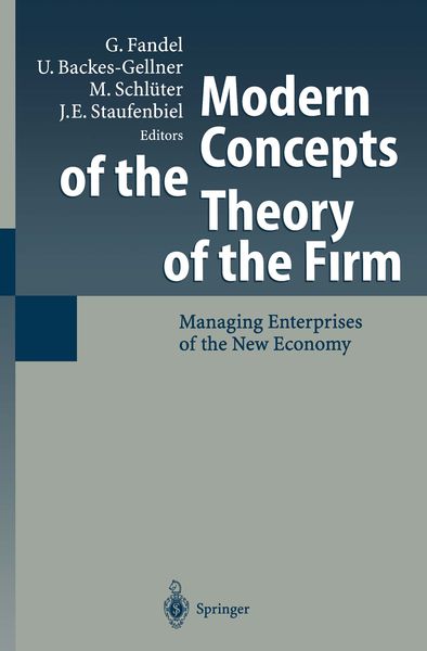 Produktbild: Modern Concepts of the Theory of the Firm