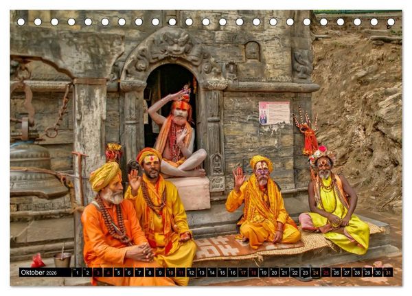 Produktbild: Nepal - das Dach der Welt (Tischkalender 2026 DIN A5 quer), CALVENDO Monatskalender