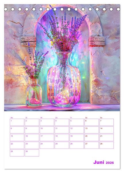 Produktbild: Blumenglanz (Tischkalender 2026 DIN A5 hoch), CALVENDO Monatskalender