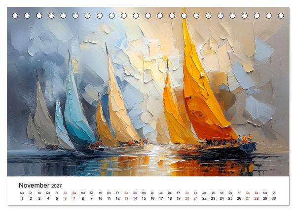 Produktbild: Segeln - Tanz mit dem Wind (Tischkalender 2027 DIN A5 quer), CALVENDO Monatskalender