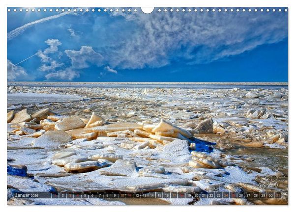 Produktbild: Friesland - Watt und Nordsee / CH-Version (Wandkalender 2026 DIN A3 quer), CALVENDO Monatskalender