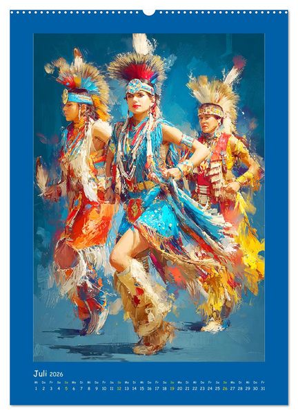 Produktbild: Omaha-Tanz. Grastanz der amerikanischen Ureinwohner (hochwertiger Premium Wandkalender 2026 DIN A2 hoch), Kunstdruck in Hochglanz