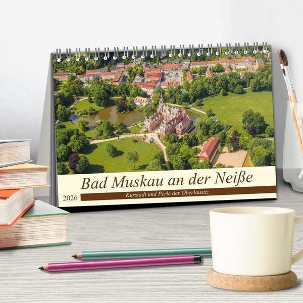 Produktbild: Bad Muskau an der Nei&szlig;e (Tischkalender 2026 DIN A5 quer), CALVENDO Monatskalender