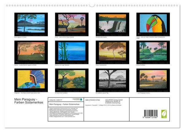 Produktbild: Mein Paraguay - Farben S&uuml;damerikas (hochwertiger Premium Wandkalender 2027 DIN A2 quer), Kunstdruck in Hochglanz