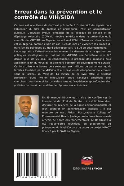 Produktbild: Erreur dans la pr&eacute;vention et le contr&ocirc;le du VIH/SIDA