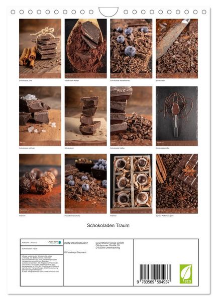 Produktbild: Schokoladen Traum (Wandkalender 2027 DIN A4 hoch), CALVENDO Monatskalender