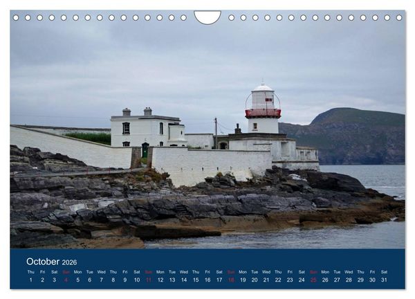 Produktbild: Irish Lighthouses - Beacons along Ireland's wild coast (Wall Calendar 2026 DIN A4 landscape), CALVENDO 12 Month Wall Calendar