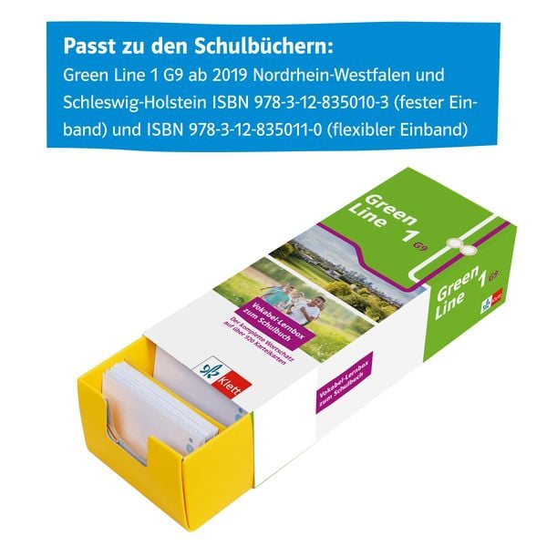 Produktbild: Green Line 1 G9 (Ausgabe ab 2019) Klasse 5 Vokabel-Lernbox zum Schulbuch