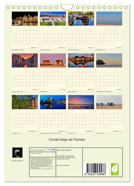 Produktbild: Comt&eacute; belge de Flandre (Calendrier mural 2026 DIN A4 horizontal), CALVENDO calendrier mensuel