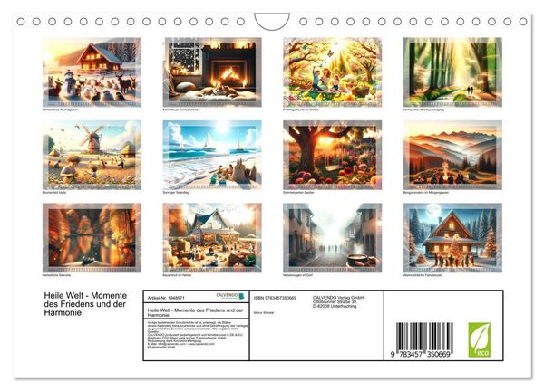 Produktbild: Heile Welt - Momente des Friedens und der Harmonie (Wandkalender 2026 DIN A4 quer), CALVENDO Monatskalender