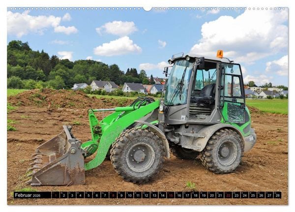 Produktbild: Baufahrzeuge auf der Baustelle (Wandkalender 2026 DIN A2 quer), CALVENDO Monatskalender