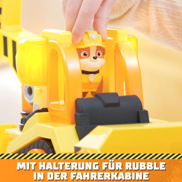 Rubble & Crew - Großes Planierraupen-Baufahrzeug mit Licht- und Geräuscheffekten (Deluxe Fahrzeug) und Rubble-Figur