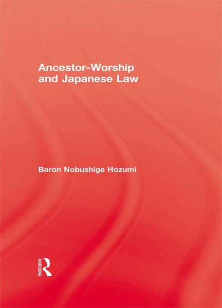 Produktbild: Ancestor Worship & Japanese Law