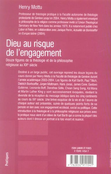 Produktbild: Dieu au risque de l'engagement