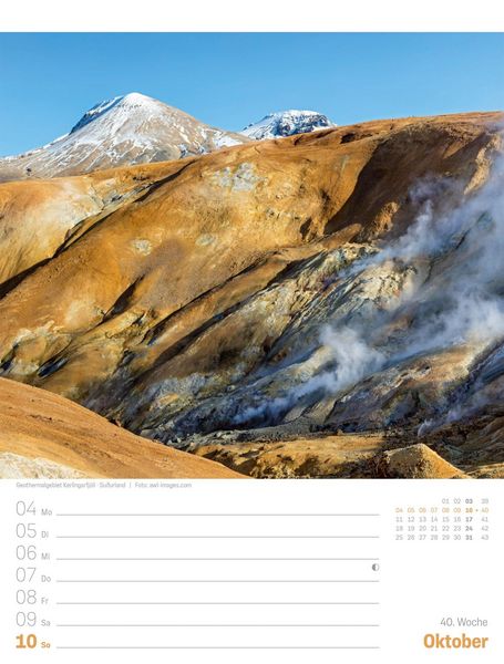 Produktbild: Island Wochenplaner Kalender 2027 | Die Insel aus Feuer und Eis