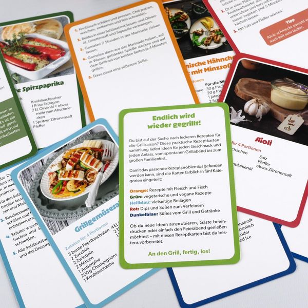 Produktbild: Genial gegrillt &ndash; 55 Rezeptkarten