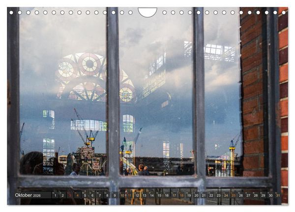 Produktbild: Die Hafenstadt Hamburg im Spiegel (Wandkalender 2026 DIN A4 quer), CALVENDO Monatskalender