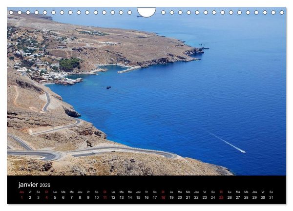 Produktbild: Cr&egrave;te, l'&icirc;le rebelle (Calendrier mural 2026 DIN A4 vertical), CALVENDO calendrier mensuel