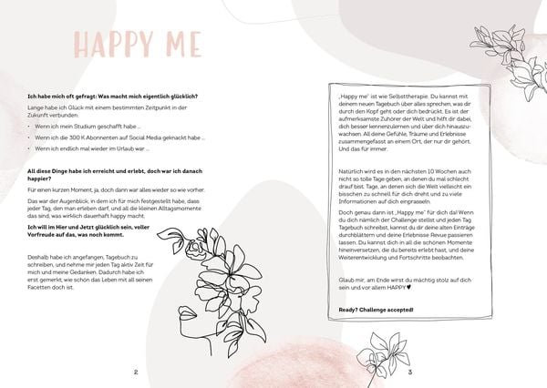 Produktbild: Happy me &ndash; Meine 10-Wochen-Tagebuch-Challenge mit Social-Media-Star Cali Kessy