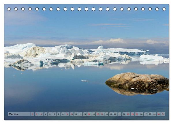 Produktbild: Gr&ouml;nland: Eisberge in der Disko Bucht (Tischkalender 2026 DIN A5 quer), CALVENDO Monatskalender
