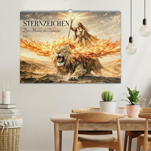 Produktbild: Sternzeichen - Die M&auml;chte des Tierkreises (Wandkalender 2027 DIN A2 quer), CALVENDO Monatskalender