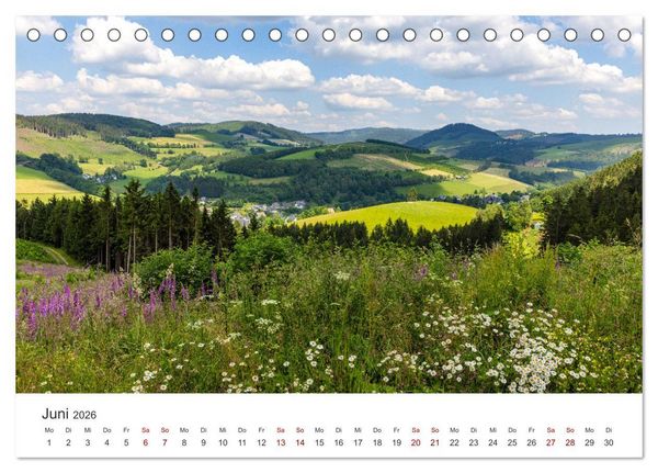 Produktbild: Sauerland - hier muss man mal gewesen sein (Tischkalender 2026 DIN A5 quer), CALVENDO Monatskalender
