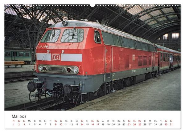Produktbild: Deutsche Diesellokomotiven (Wandkalender 2026 DIN A2 quer), CALVENDO Monatskalender