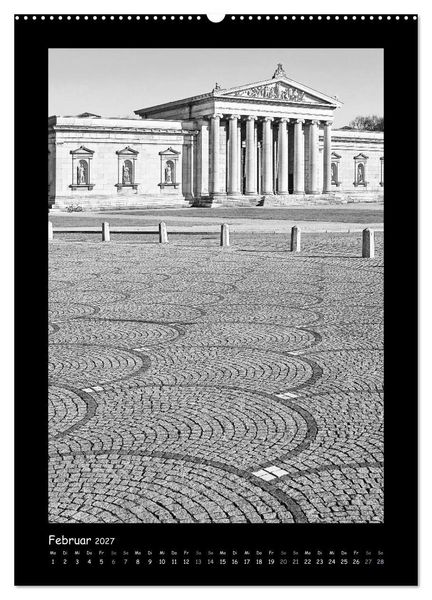 Produktbild: Liebenswertes M&uuml;nchen 2027 - Stilisierte Fotografien in schwarzwei&szlig; (Wandkalender 2027 DIN A2 hoch), CALVENDO Monatskalender
