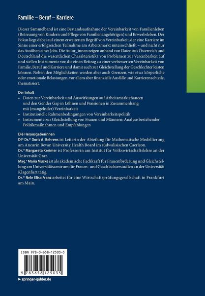 Produktbild: Familie &ndash; Beruf &ndash; Karriere