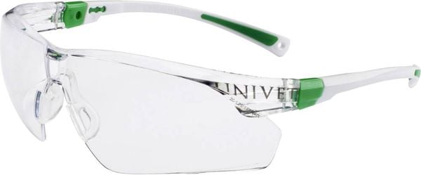 Univet 506UP 506U-03-00 Schutzbrille mit Antibeschlag-Schutz, inkl. UV-Schutz Weiß, Grün EN 166 DIN 166