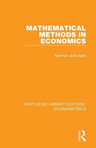 Produktbild: Mathematical Methods in Economics