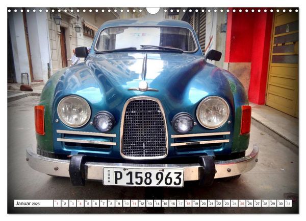Produktbild: Alte Schweden - Schwedische Oldtimer in Kuba (Wandkalender 2026 DIN A3 quer), CALVENDO Monatskalender