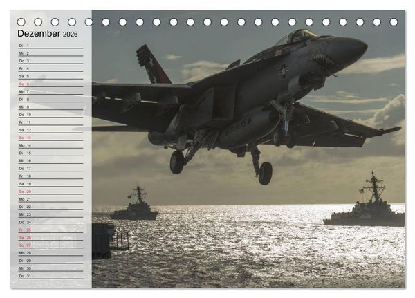 Produktbild: Kriegstechnik. Kampfjet-Impressionen (Tischkalender 2026 DIN A5 quer), CALVENDO Monatskalender