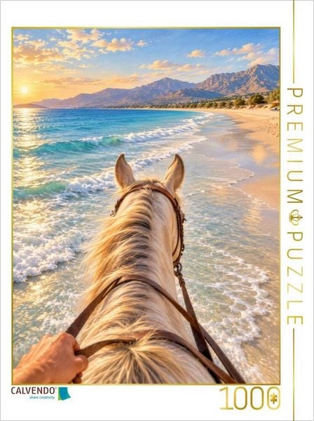 CALVENDO Puzzle Reiten auf Kreta | 1000 Teile Lege-Größe 64 × 48 cm Foto-Puzzle für glückliche Stunden