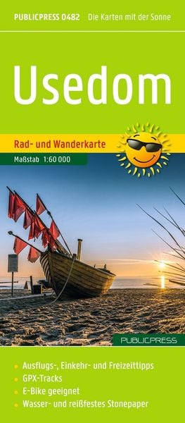 Produktbild: Publicpress Radkarte Usedom 1:60.000
