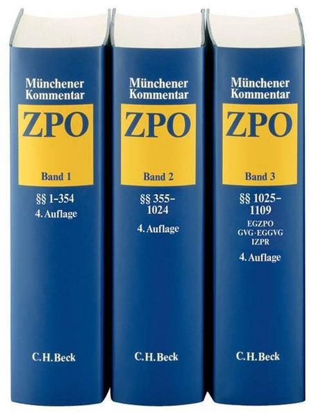Produktbild: M&uuml;nchener Kommentar zur Zivilprozessordnung (ZPO), 3 Bde.