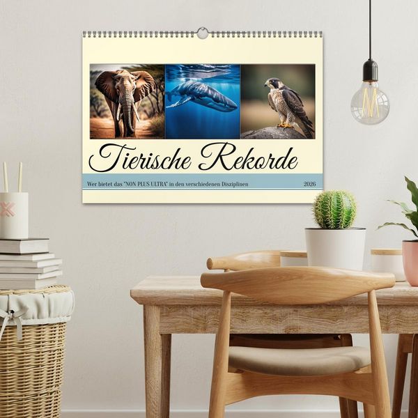 Produktbild: Tierische Rekorde (Wandkalender 2026 DIN A3 quer), CALVENDO Monatskalender