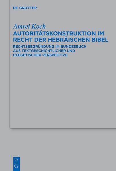 Produktbild: Autorit&auml;tskonstruktion im Recht der Hebr&auml;ischen Bibel