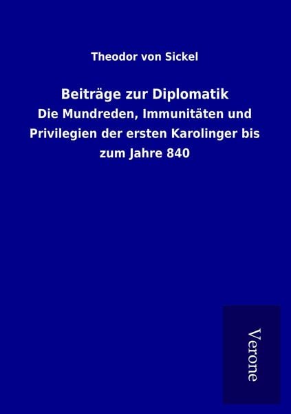 Produktbild: Beitr&auml;ge zur Diplomatik