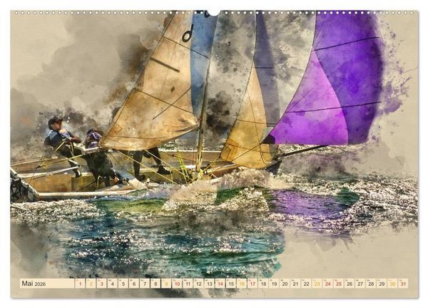 Produktbild: Ich liebe Segeln (hochwertiger Premium Wandkalender 2026 DIN A2 quer), Kunstdruck in Hochglanz