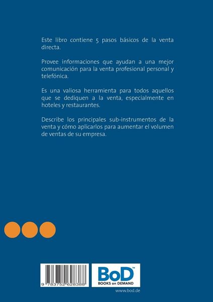 Produktbild: Cinco pasos de la venta directa en el hotel y restaurante