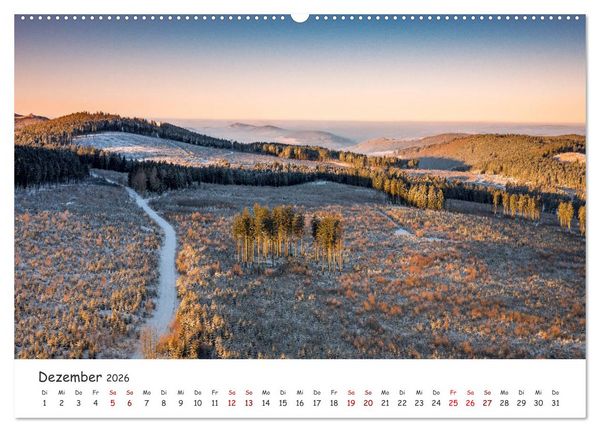 Produktbild: Das Sauerland bei Brilon aus der Vogelperspektive (hochwertiger Premium Wandkalender 2026 DIN A2 quer), Kunstdruck in Hochglanz