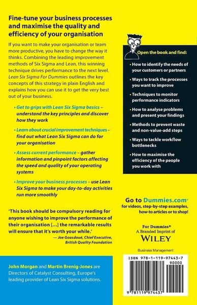 Produktbild: Lean Six Sigma For Dummies