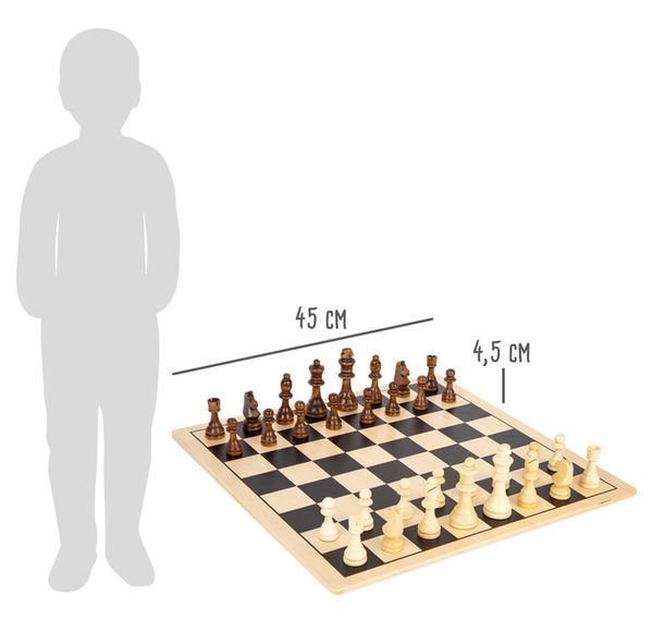 Produktbild: Small foot 11784 - Schach und Dame XL, Brettspiel, Holz