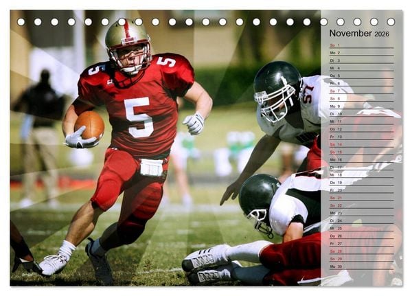 Produktbild: HEROES - American Football (Tischkalender 2026 DIN A5 quer), CALVENDO Monatskalender