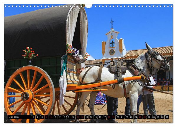 Produktbild: El Rocio - Andalusiens faszinierende Wallfahrt (Wandkalender 2026 DIN A3 quer), CALVENDO Monatskalender