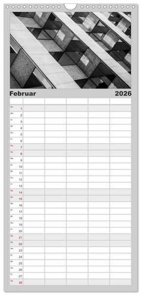 Produktbild: Familienplaner 2026 - Architektur - Fassaden im Detail 2026 mit 5 Spalten (Wandkalender, 21 x 45 cm) CALVENDO